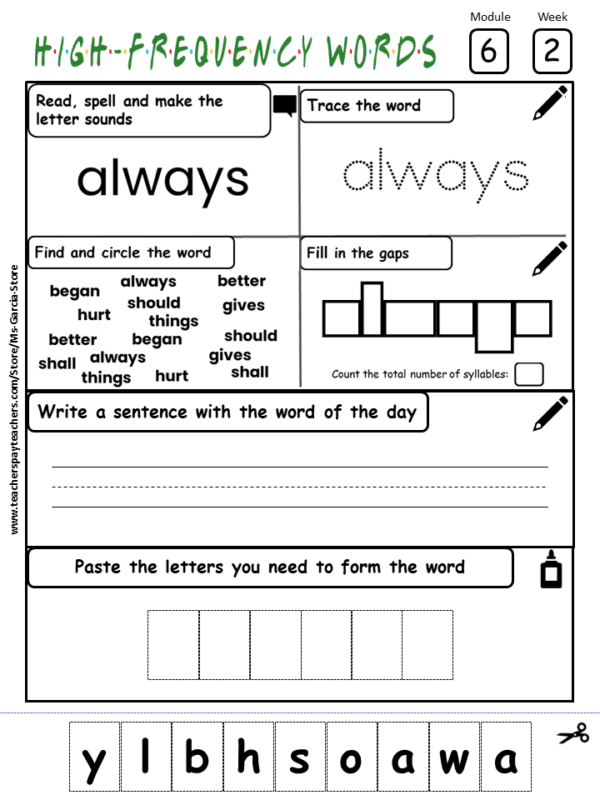 1st Grade COMPLETE INTO READING High Frequency Words Worksheets (12Modules) - Image 2