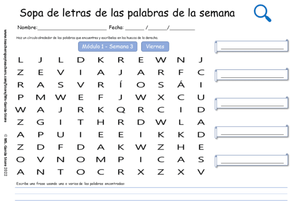 Sopas de Letras Educativas para 2º Grado – Mejora el Vocabulario HMH en Español - Image 2