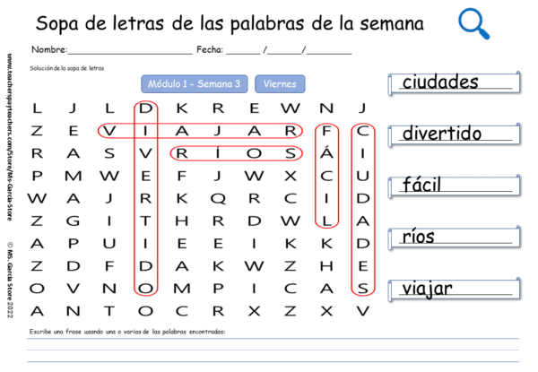 Sopas de Letras Educativas para 2º Grado – Mejora el Vocabulario HMH en Español - Image 4