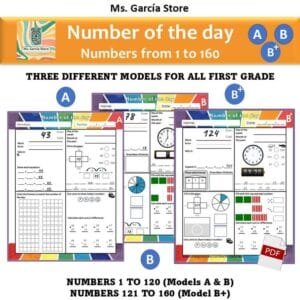 Numbers of the Day 1-160 Daily Worksheets - Models A, B & B+