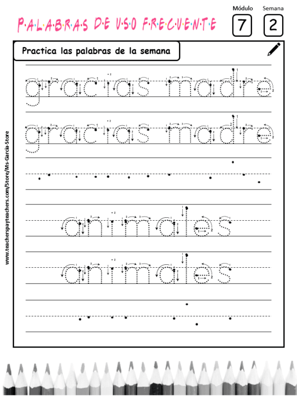 Fichas Palabras de uso frecuente HMH de Kinder completo (los 9 módulos) - Image 4