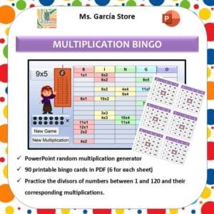 Multiplication bingo