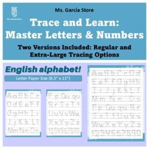 Trace and Learn: Letters and Numbers