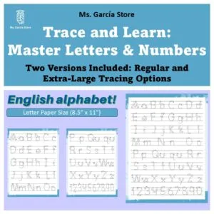 Trace and Learn: Letters and Numbers