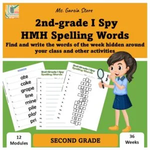 I Spy HMH Spelling words - 2nd