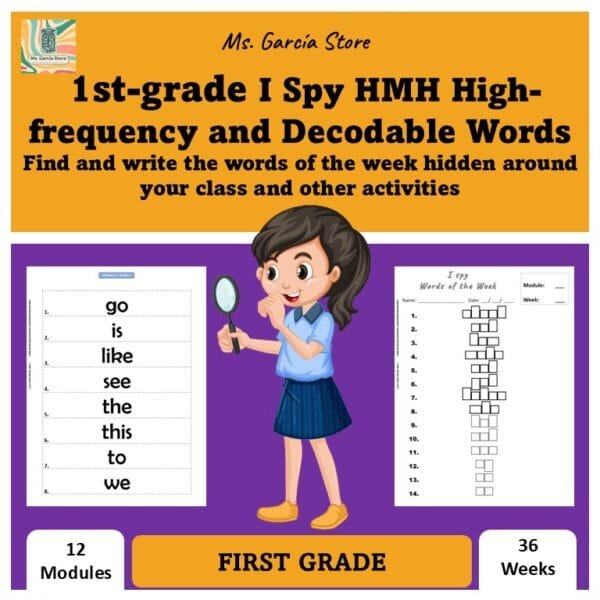 1st-grade I Spy HMH High-frequency and decodable Words