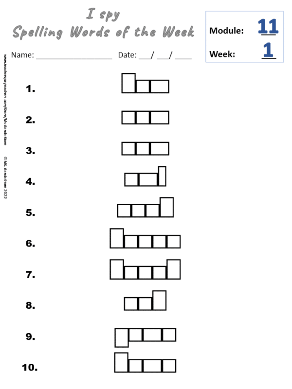 1st-grade I Spy HMH High-frequency and decodable Words