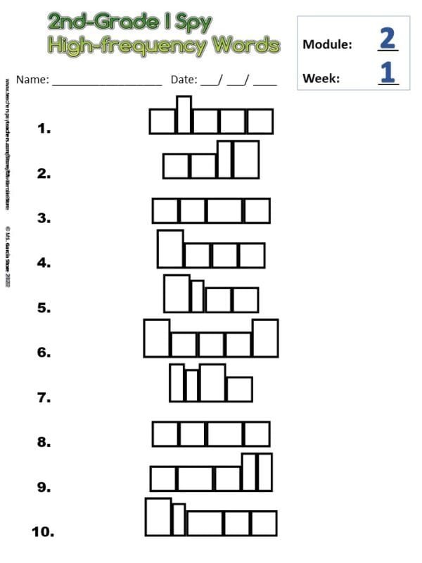 2nd Grade I Spy HMH High-frequency Words and other activities - Image 5