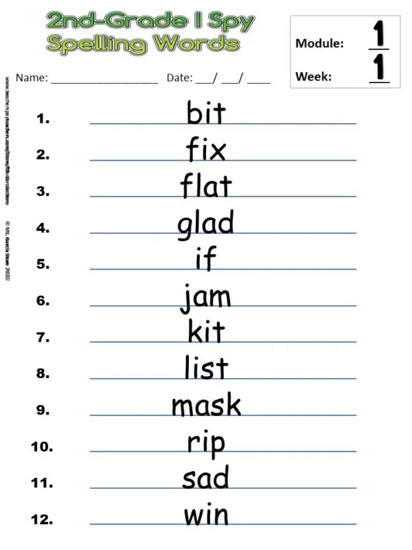 2nd Grade I Spy HMH Spelling Words and other activities - Image 4