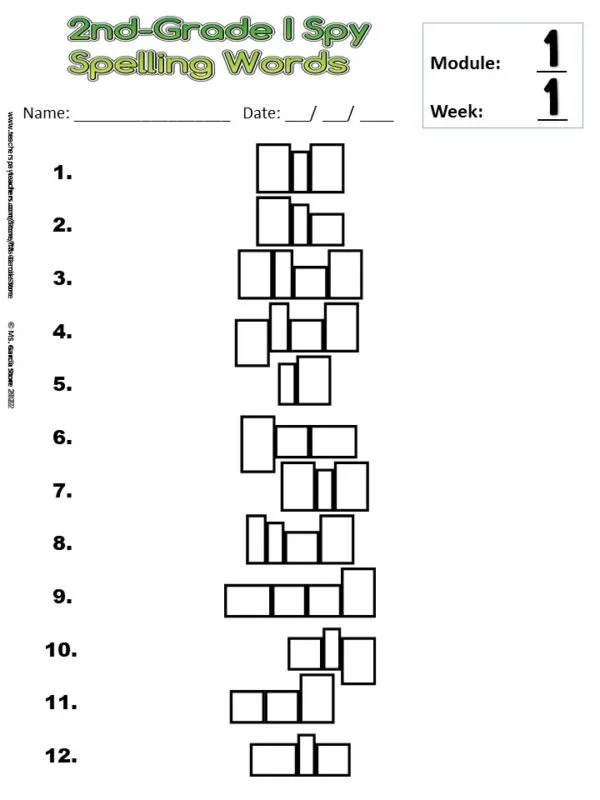 2nd Grade I Spy HMH Spelling Words and other activities - Image 3