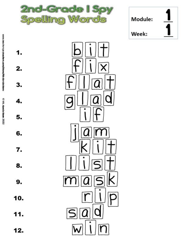 2nd Grade I Spy HMH Spelling Words and other activities - Image 2