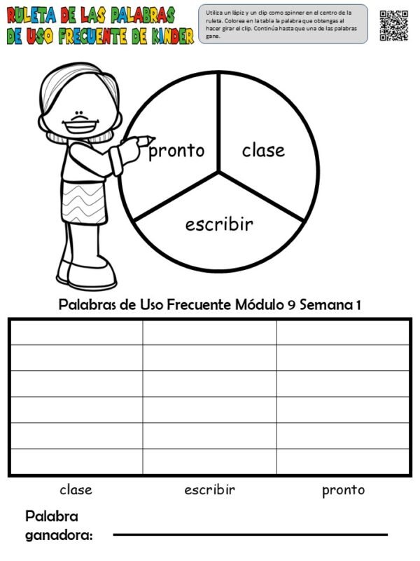 ruleta kinder escribir centro