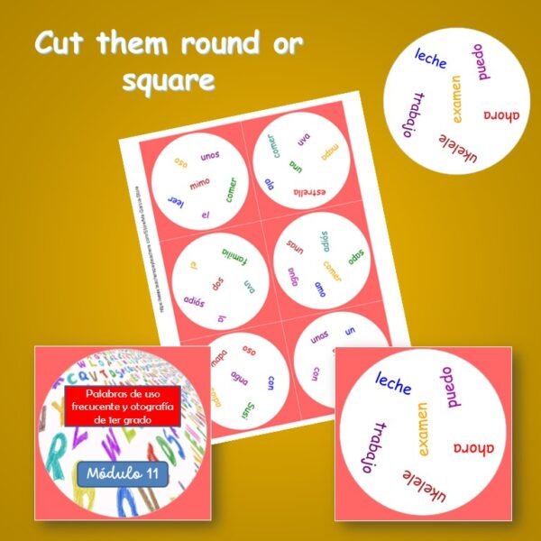 1st Grade Bilingual Printable Centers and worksheets 'Words of the Week' SP/EN - Image 11