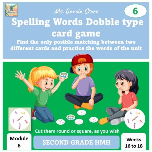 Spelling Dobble Game 2nd Module 6